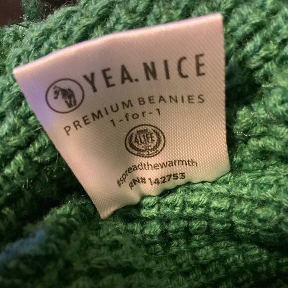 Yea.Nice Premium Beanie Logo Cuffed Flat Waffle Warm Winter Hat - Picture 7 of 8